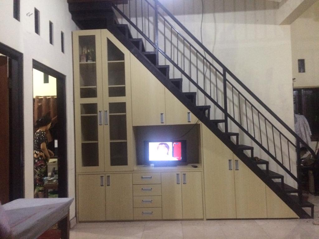 Rustic wooden bookshelf with multiple compartments in dark walnut finish